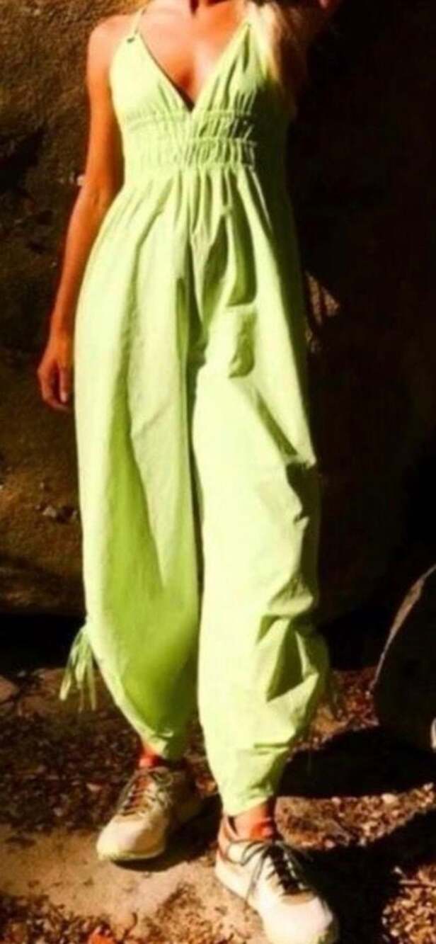 Free People We The Free One Better Jumpsuit XS Lime Green Active
